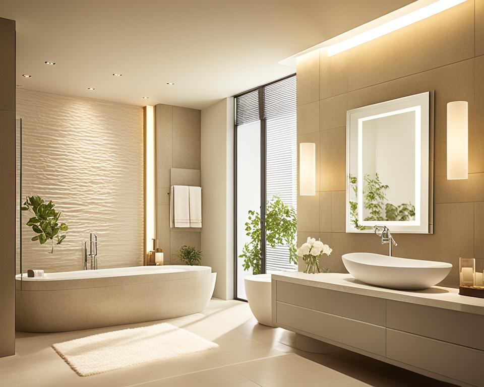 calming bathroom lighting