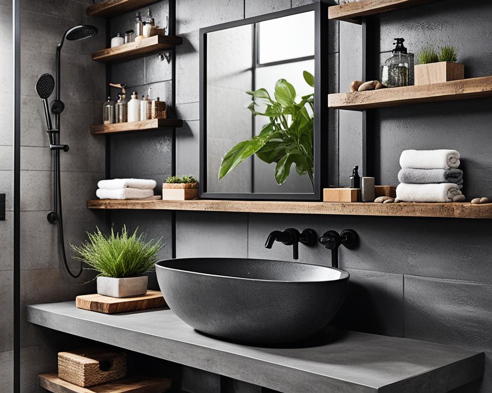 industrial-themed bathroom decor ideas