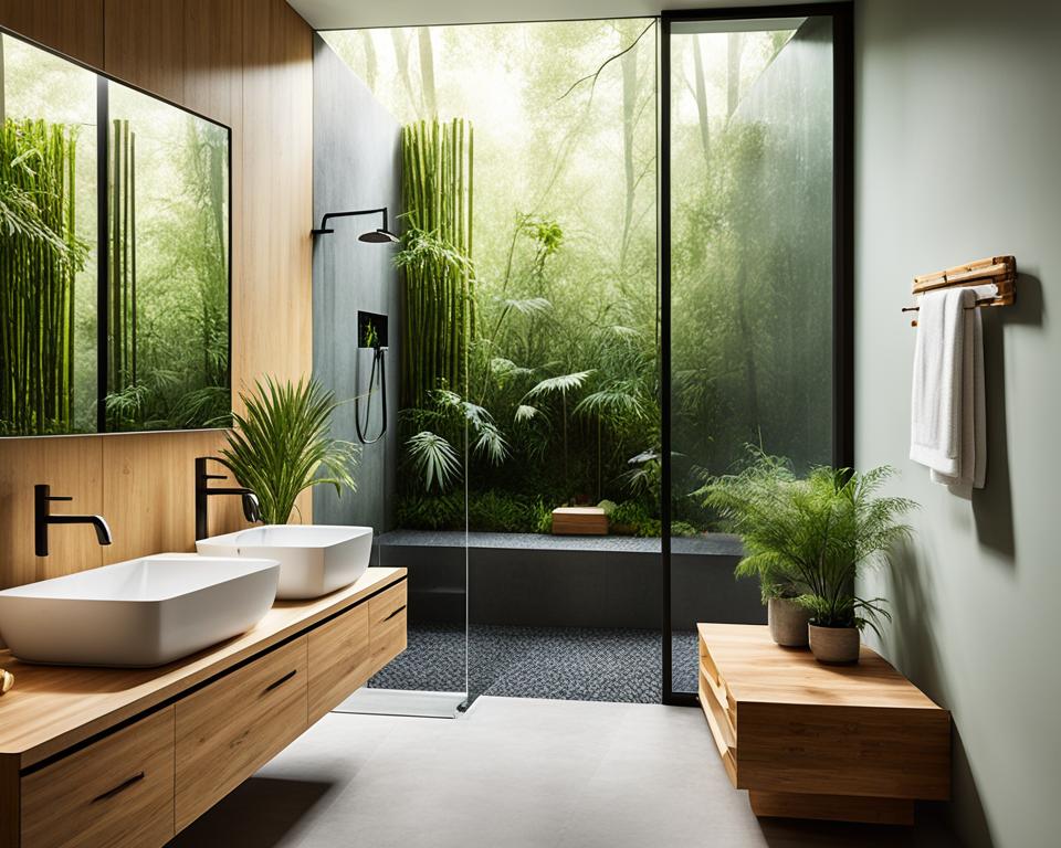 nature-themed bathroom