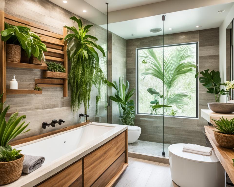 nature-themed bathroom