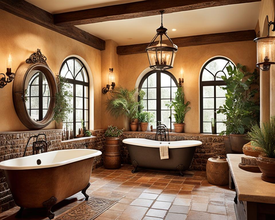 rustic spanish bathroom