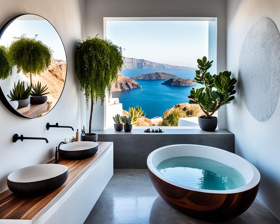 santorini bathroom style