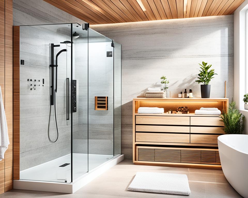 sauna bath combo decor ideas