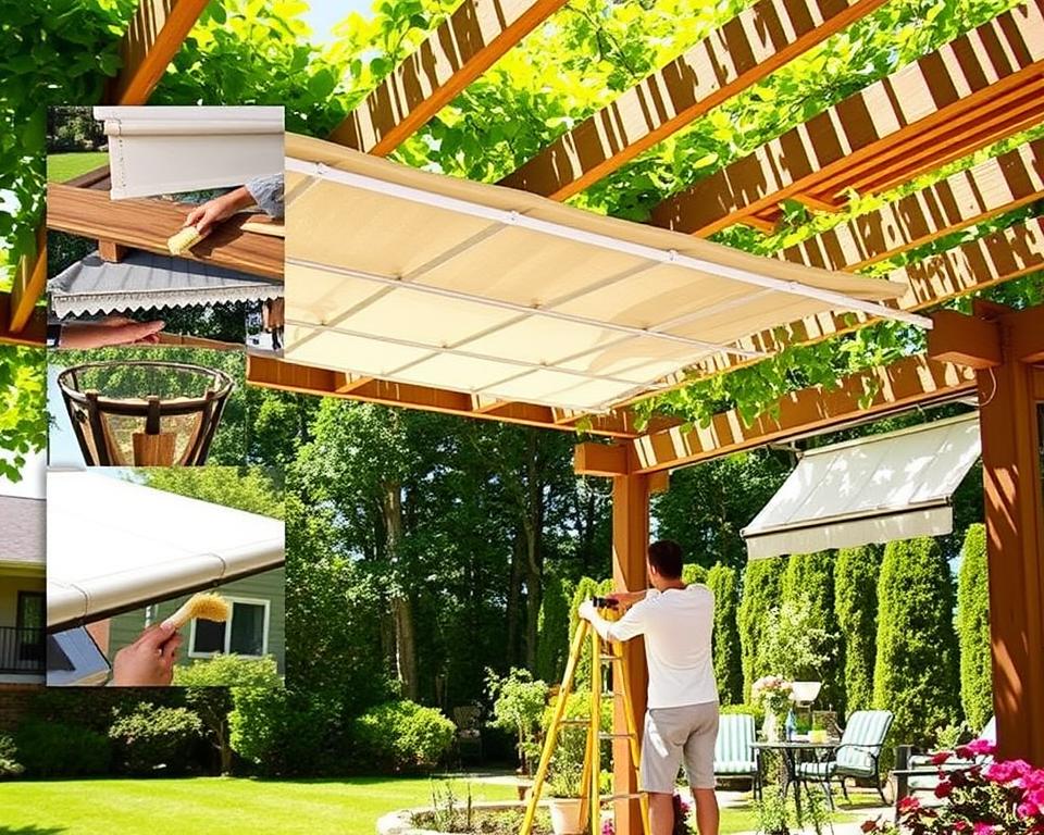 pergola cover maintenance